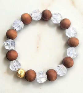 Wood Crystal bracelet